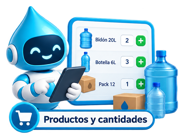 AquaBot organiza pedidos y entregas